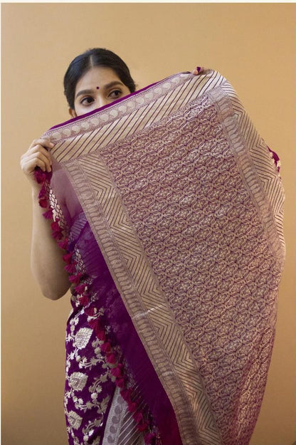 Beautiful Soft Premium Lichi SIlk Saree