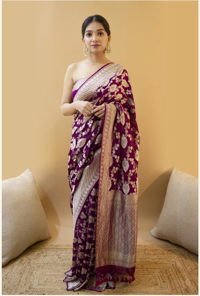 Beautiful Soft Premium Lichi SIlk Saree